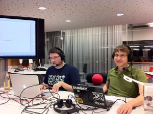 Felix und Sven bei der Aufnahme von RadioTuxTalk