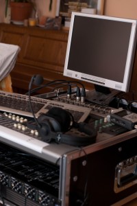MobilesStudioAufbau Blick auf das aufgebaute Mobile Studio